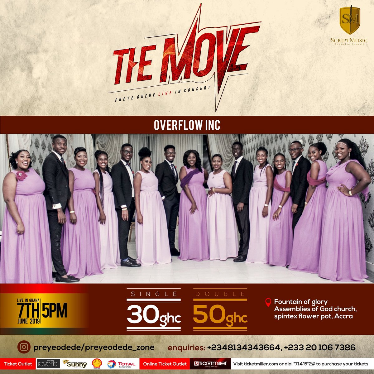KingingAlex's tweet photo. @GHoverflowinc joins #THEMOVE train
@preyeodede #liveinghana
7th June, 2019
5pm
Fountain of Glory, Assemblies of God church, Accra, Ghana
Enq: +234 813 434 3664 | +233 20 106 7386
Tickets: Reverb studios | Sunny 88.7fm Ghana | https://t.co/9eNeHgCuJW | dial *714*5*2# https://t.co/LZJjoyZUja
