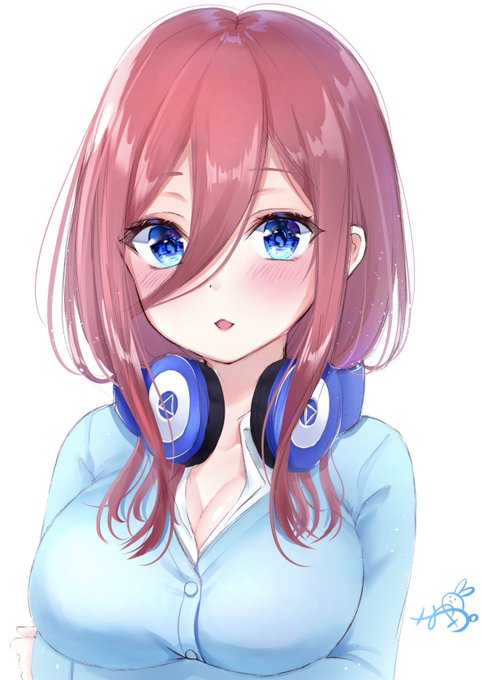 瑞佳なゆきさんがTwitterに投稿した中野三玖(五等分の花嫁)のイラスト。