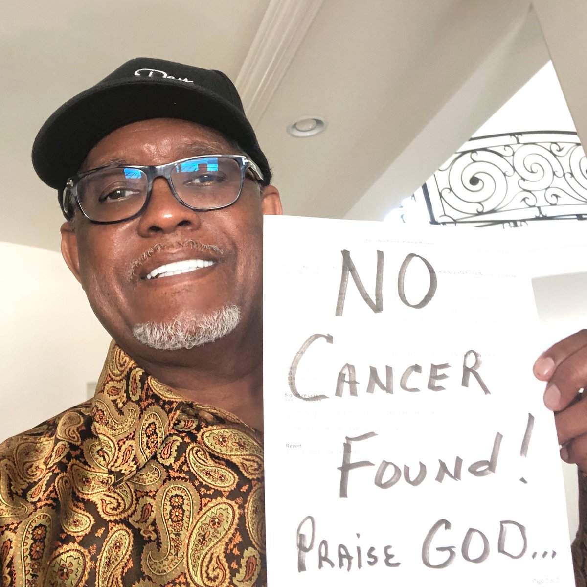 We r over joyed 2 say, we saw the doctors 4 the results of Gregg’s Pet Scan he took last week! Test show, WE ARE CANCER FREE! Yes God! Now i can go give Gregg a black eye 👊🏾 since so many thinks he’s abused #fuckcancer #fuckopinions #cancersurvivor #pushthrucaretakers