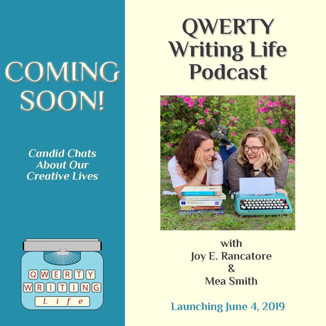 AND HERE IS THE NEWS!

Introducing QWERTY Writing Life Podcast! This dream baby of @joyerancatore and mine is finally, FINALLY it’s a real Thing! 
On June 4th, us as we talk about our creative lives and challenge you to get creative!

#QWERTYpodcast #writerpodcast #writingtips