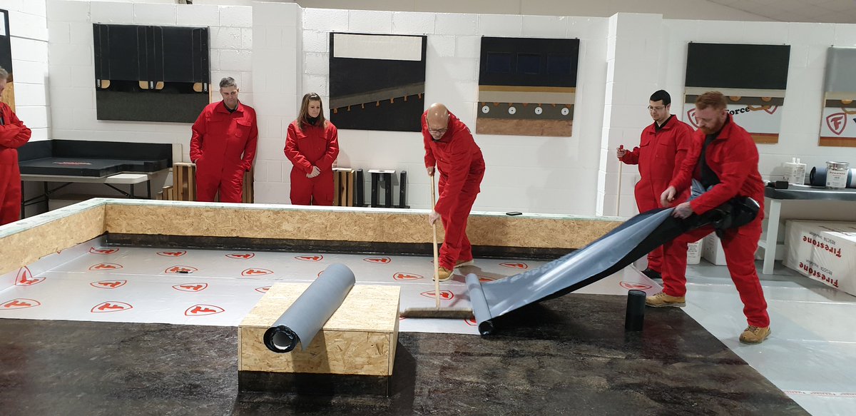 FirestonebpUK's tweet photo. Itβs #LearningAtWorkWeek2019 all this week. We support our whole supply chain with #training and #demos, including #contractors, #distributors and #stockists with our in-house training facility and on site training. #Training #Roofing #Lining #Landscaping #EPDM https://t.co/DlsPZHOv8n