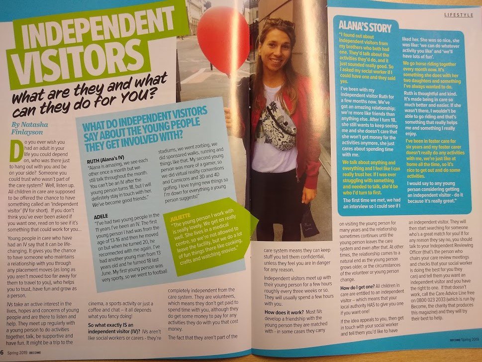 IV_Network's tweet photo. Check out this article @Become1992 wrote in there magazine. It really captures the importances and impact an IV has a children and young people! https://t.co/IXXOZZq4g1