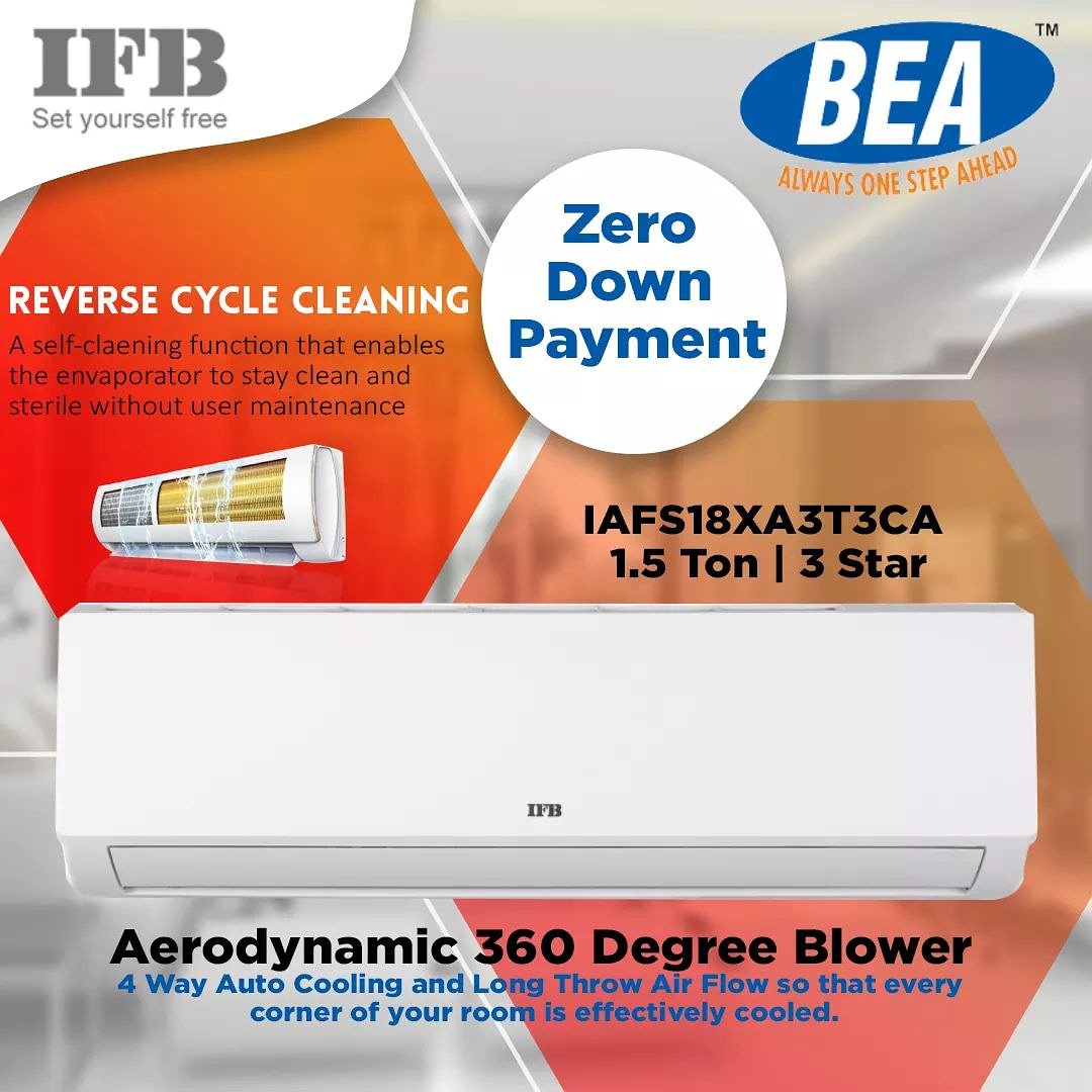 Buy IFB 1.5 Ton 3 Star AC in BEA @ zero down payment and exciting offers.

For More Offers: bharathelectronics.in/special-offer/
Call Us: 98655 55000, 73730 44320

#BEA #beacoimbatore #bharathelectronics #electronicsshowroom #beashowroom #ac #airconditioner #ifb #IFB_AC #3starac #3star