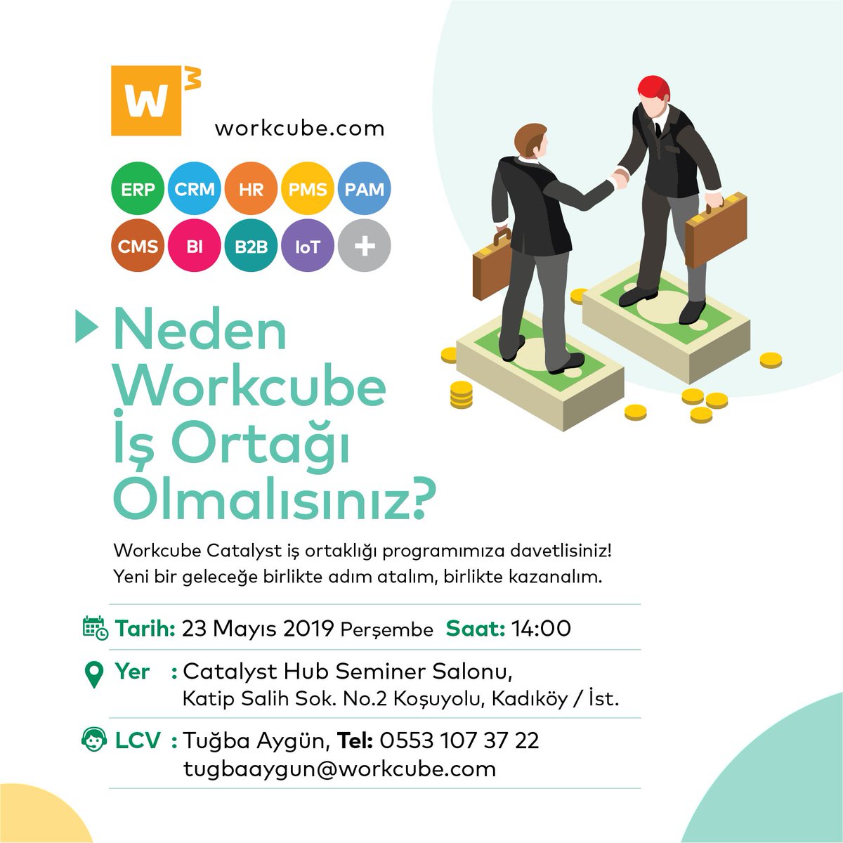 workcube's tweet image. 23 Mayıs&apos;ta gerçekleştireceğimiz iş ortaklığı programı tanıtım etkinliğimize davetlisiniz. Katılım için linkten kayıt bırakabilirsiniz. 
workcube.com/egitimler-etki…
#workcube #workcubecatalyst #workcubeişortaklığı #workcubeişortaklığıprogramı #partnerchannel #channelmanagement