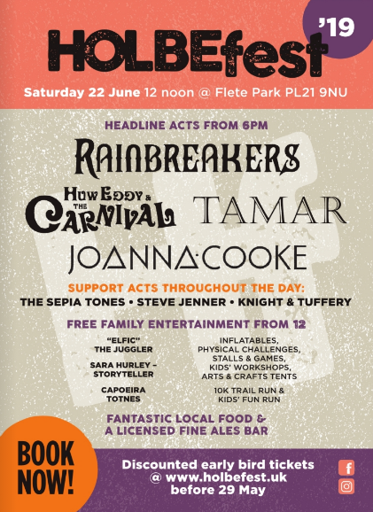 Get your discounted early bird tickets to Holbefest 2019 at holbefest.uk!