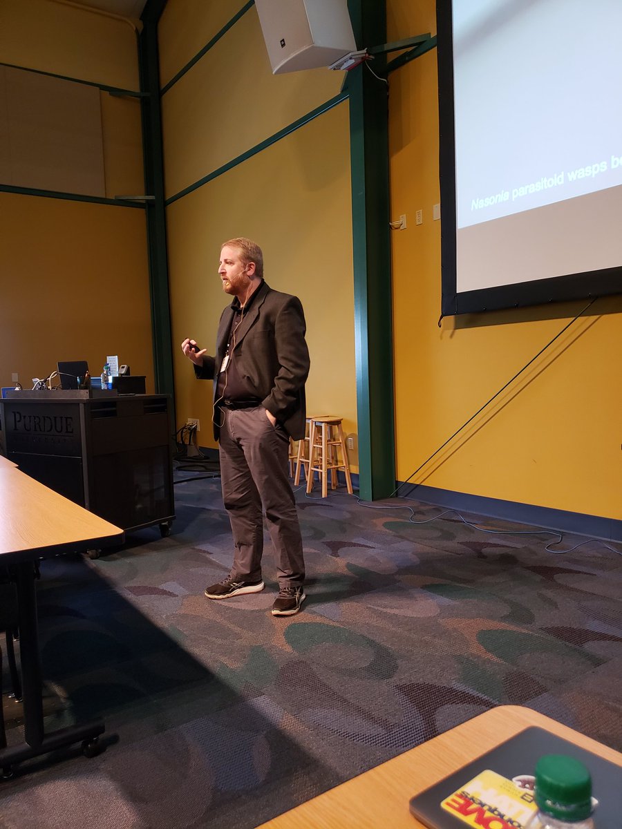 CarmenWickware's tweet photo. Incredible talk from @Symbionticism on Wolbachia and cytoplasmic incompatibility (and tons of other things). I'll be this cool some day. #InsectMicrobiome #PAMS2019 https://t.co/R2kE5e9vYc