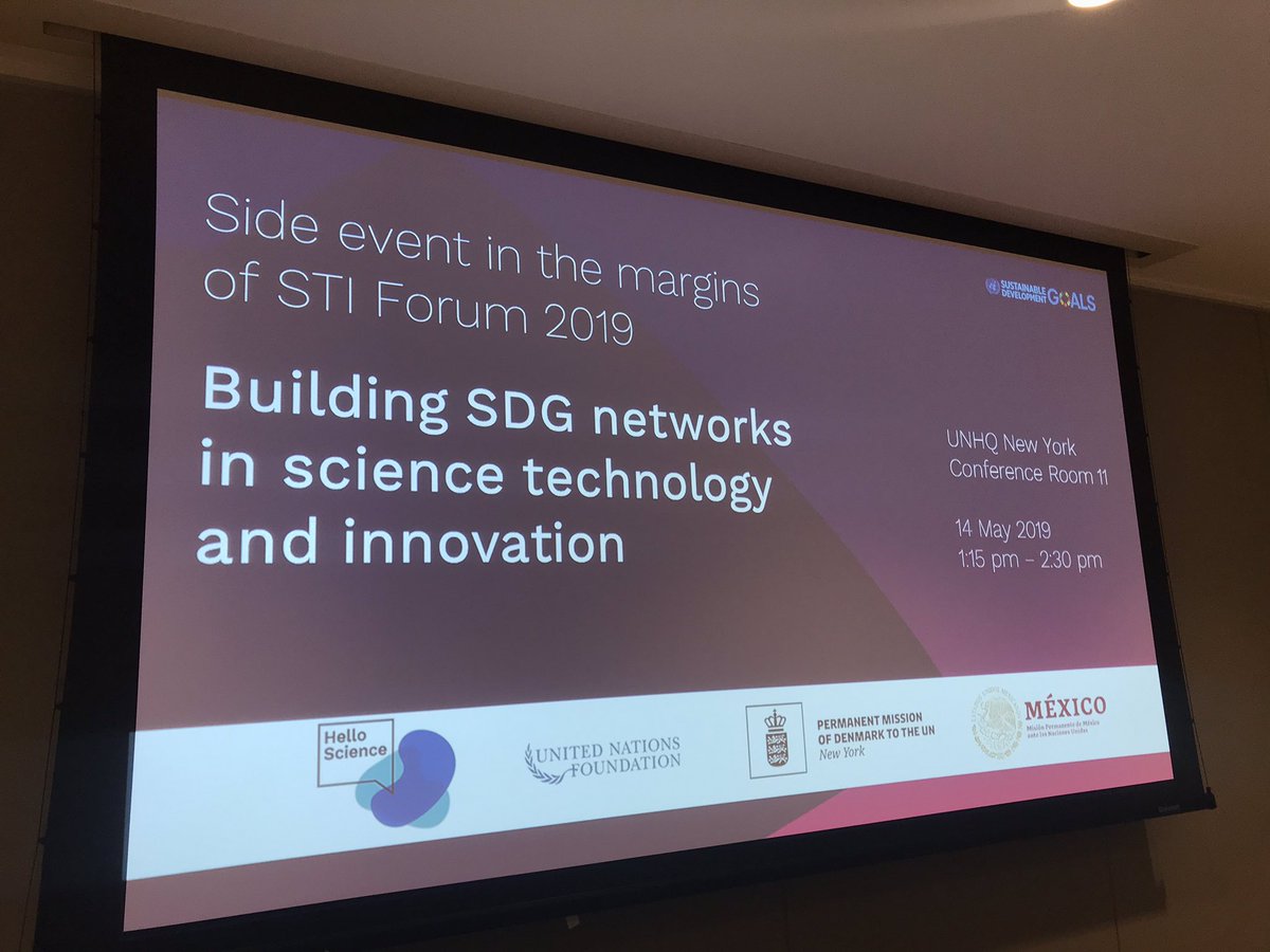 “We must harness power of partnerships” Involvement of all stakeholders &amp; innovative collaborative forms are 🗝 for supporting the implementation of the #SDGs <a href="/BilleHermann/">Martin Bille Hermann</a> underscores at today’s event co-hosted by <a href="/Denmark_UN/">Denmark in UN NY🇩🇰</a>, <a href="/MexOnu/">Misión de México ONU</a>, <a href="/HelloScienceIO/">HelloScience</a> &amp; <a href="/unfoundation/">United Nations Foundation</a> #STIForum