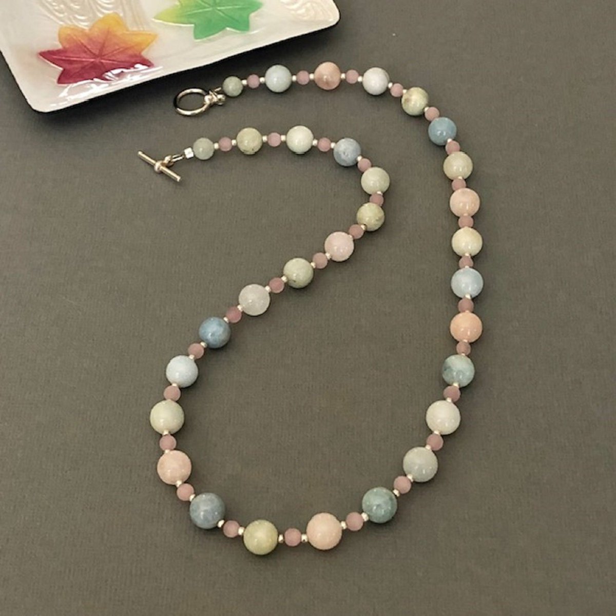 Pastel Morganite Gemstone Bead Necklace etsy.me/30gvx56 #pasteljewelry #pastelnecklace #morganite #morganitejewelry #motganitenecklace #gemstonenecklace #pastel #morganite #gemstone #beadednecklaces #necklaces #springjewelry #summerjewelry#etsyspecialt