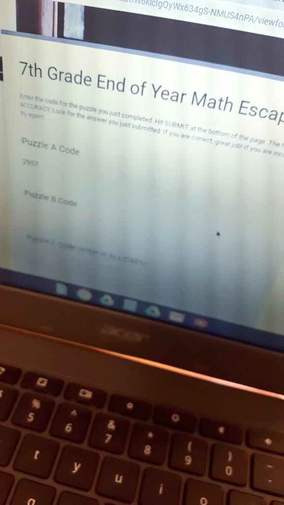 MrsEngler1's tweet photo. Modified breakout challenge in grade 7 math classes
@OKFrizzle is on 🔥🔥with #studentengagement #DLPCoaching #DLPAdvocate #Mc3G https://t.co/5czKhkl0vC