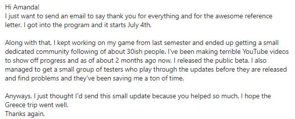 AmandaSeq's tweet image. I&apos;ve been working with a student for a few years now on video game development. He&apos;s in grade 12 and just got accepted to a game/VR dev program at the U of T. Heck. Yes. I am so stoked to see what amazing things he&apos;ll create. Our kids rock. #teched #edchat #codeed #kidscancode