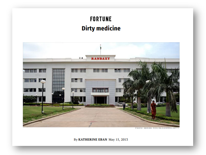 10) In May 2013, “Dirty Medicine,” my 10,000 word article about Ranbaxy’s fraudulent data scheme, and the whistleblower  @d_s_thakur who bravely exposed it, ran on  @FortuneMagazine ’s US website.