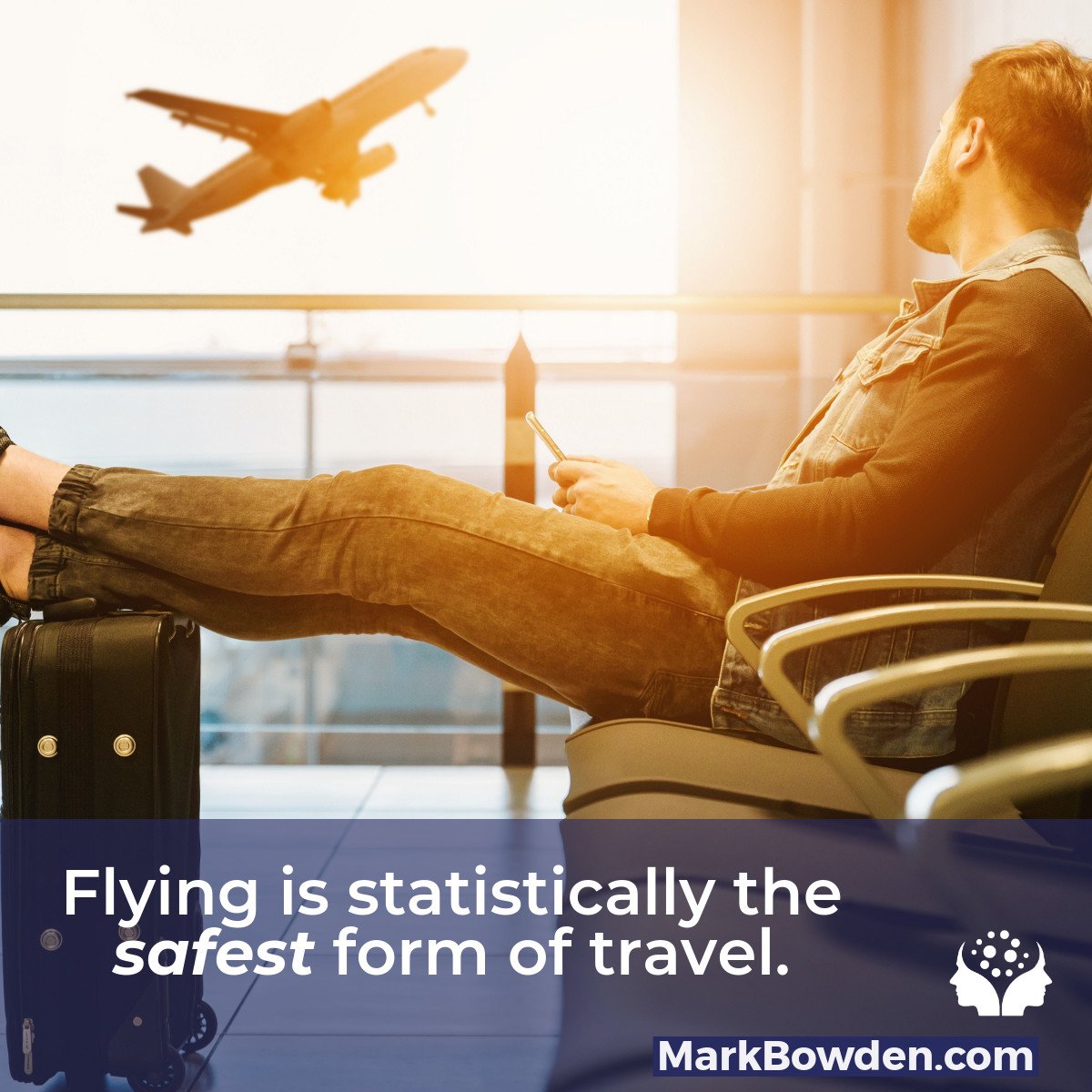 Share this fact with if you or anyone you know suffers with a fear of flying.

Having a fear of flying is irrational, however that's not to say it doesn't feel very real and quite horrible.

Read my article at: markbowden.com/overcome-your-…