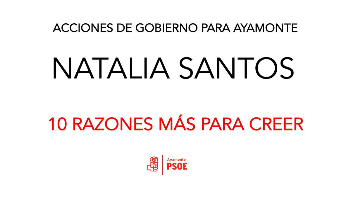 Nataliayamonte's tweet photo. Si aún no has tenido oportunidad de comprobarlas, he aquí 10 razones más de peso para que confíes y creas en EL AYAMONTE QUE TÚ QUIERES.

¡El cambio está en tu mano! https://t.co/KrogTyQ9Un