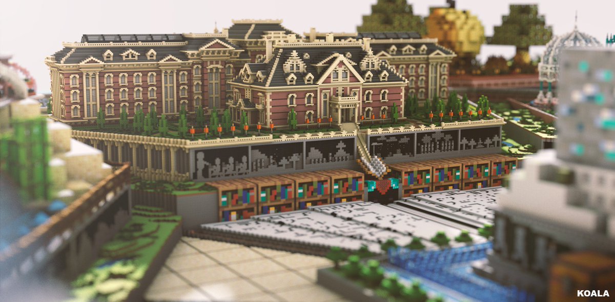 Made renders of the 10 year anniversary map made by <a href="/BlockWorksYT/">blockworks</a> , hope you guys like it!

You can find the build here:
blockworks.uk/10-years-of-mi…