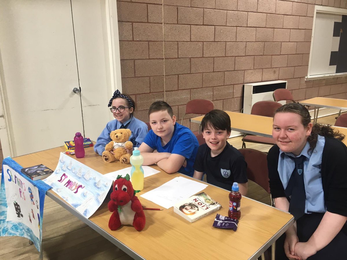 StMaryscbridge's tweet photo. Some more pictures from today. We are very proud of our team! @LibrariesNL #PrimaryReadingQuiz https://t.co/mEnHpqYk4K
