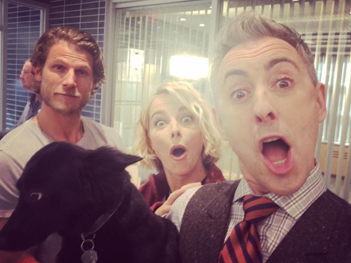 🌹 Season 2 countdown! 34 days! More silliness on set and a couple of new additions to the cast! Travis Van Winkle (will he disrupt Lizzie’s romance with Julian?), and Lala Cumming (maybe a play date with Gary?) 😁❤️ <a href="/instinctcbs/">Instinct</a> <a href="/Michael_Rauch/">Michael Rauch</a> <a href="/Alancumming/">Alan Cumming</a> <a href="/bojnovak/">Bojana Novakovic</a>