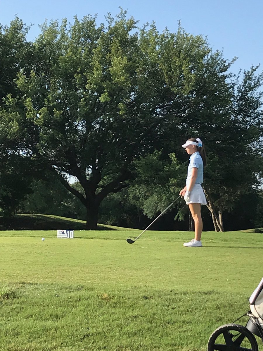 Johnson Senior Jordyn Wray starts the second round on #10 at Kegacy Hills Golf Course in Georgetown