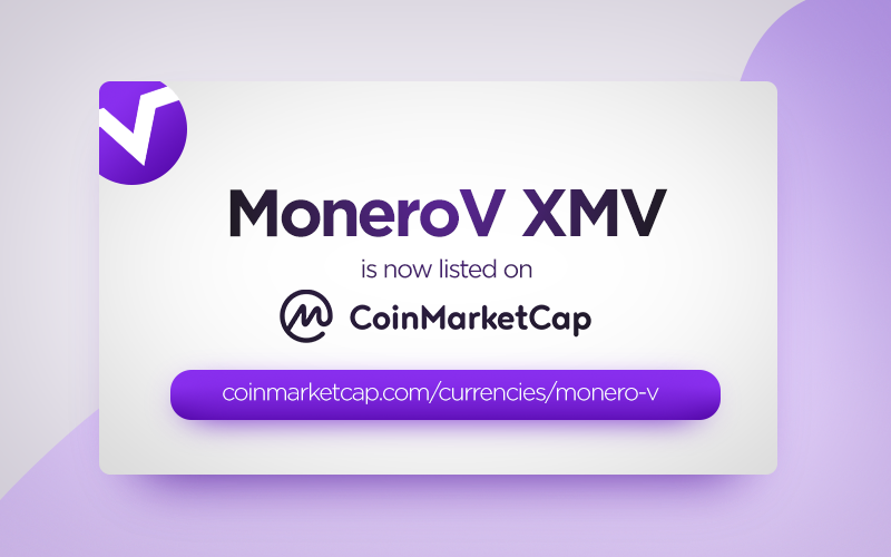 Reminder, <a href="/monero_v/">MoneroV</a> $XMV is now listed on Coinmarketcap! See it live here: coinmarketcap.com/currencies/mon… #monero #moneroV #bitcoin #CMC #cryptocurency #XMV