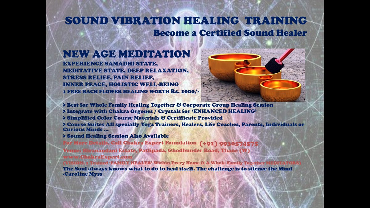 ChakraExpert's tweet image. Sound Healing Training!