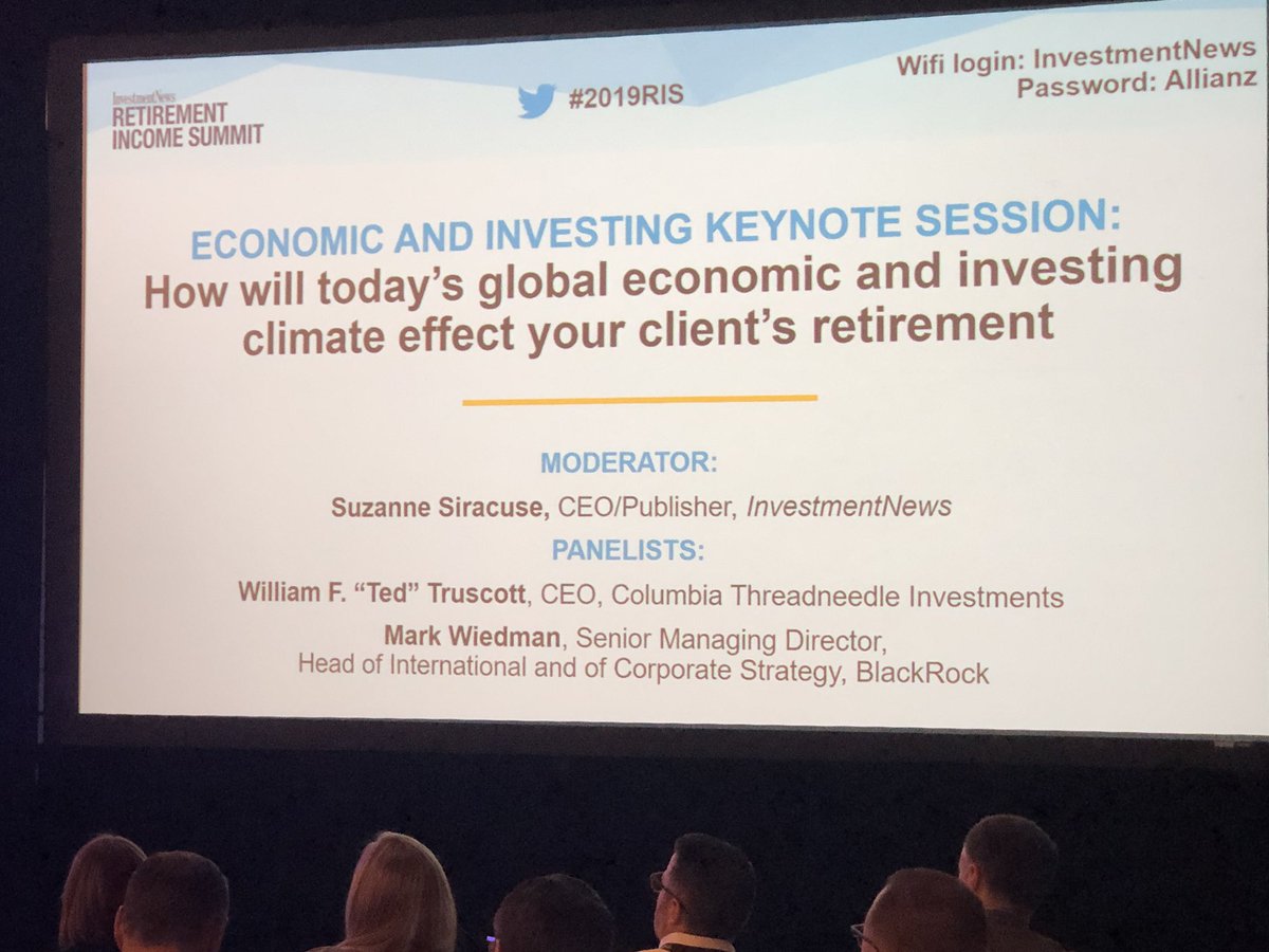 eventsfromIN's tweet photo. Wondering what impact the trade war with China will have on the economy and your clientsโ portfolios? Attendees are getting real-time insight from Ted Truscott @CTInvest_US and Mark Wiedman @blackrock who both lived in China and speak mandarin. #2019RIS https://t.co/C37ex8clDl