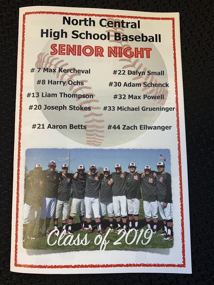 We look forward to celebrating our 10 Seniors tonight at Panther Park! See you there at 5:30 when NC plays Ben Davis.