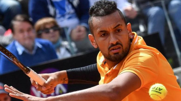 He's at it again...Unseeded Nick Kyrgios moved into the second round of the #ItalianOpen by beating 12th seed Daniil Medvedev. https://bbc.in/2vXQmVe #bbctennis
