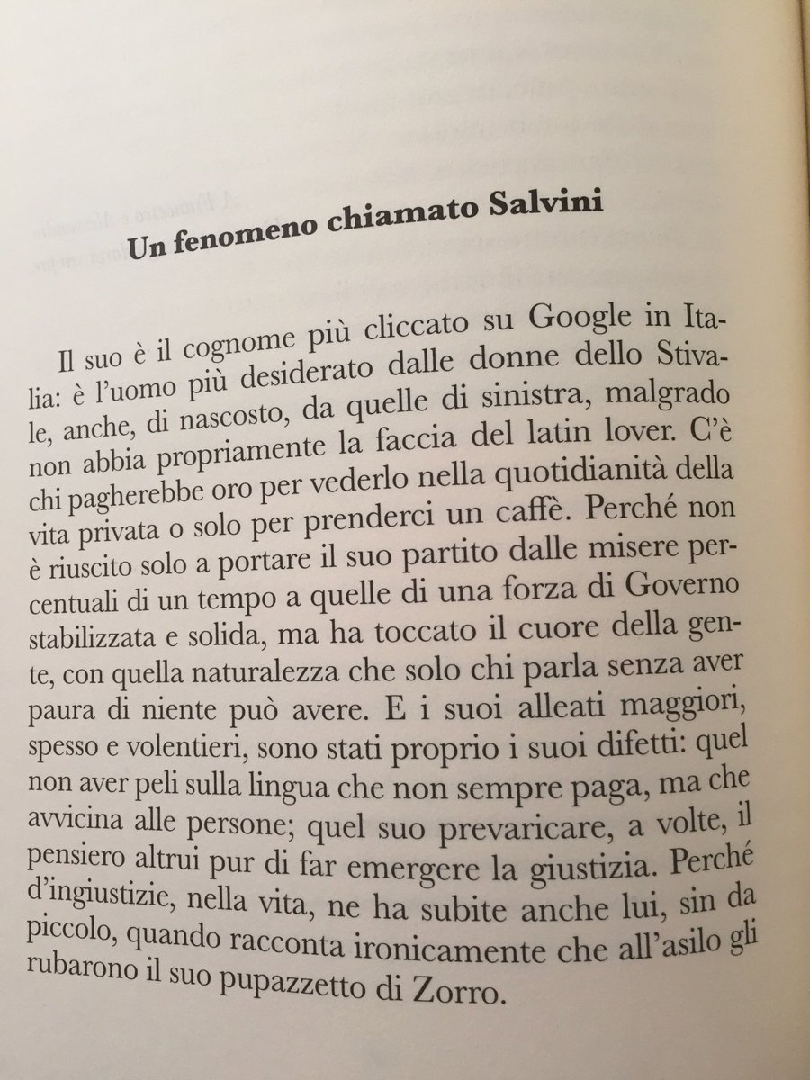 La straordinaria prima pagina del libro di Chiara Giannini "Io sono Matteo Salvini". Il resto ve lo lascio immaginare #salvini