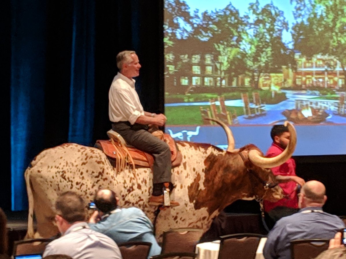 NeoNova_NNS's tweet photo. Well, that's what we call making an entrance to kick off today's #TechConnect2019 General Session. @NRTConnect CEO Tim Bryan rides in to get things started in style! https://t.co/UTk3wbyKLq