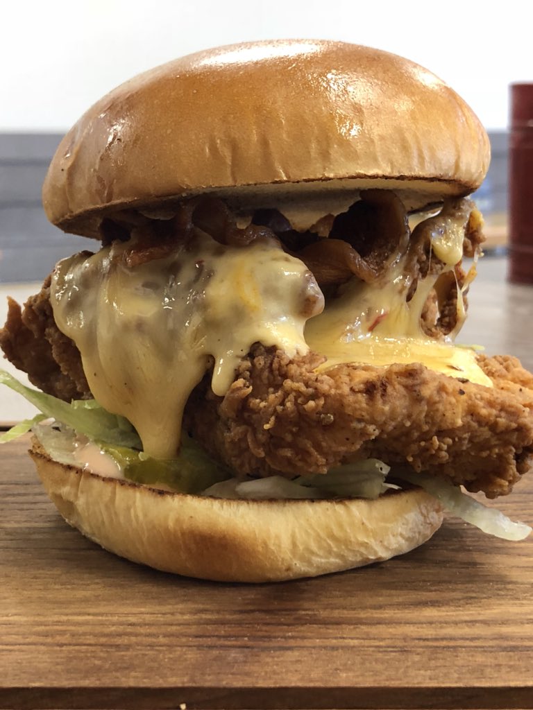 Shhh! One of our secret menu items. It’s our chicken club fried with smooth creamy melted Chipotle Gouda cheese &amp; Applewood smoked bacon!!