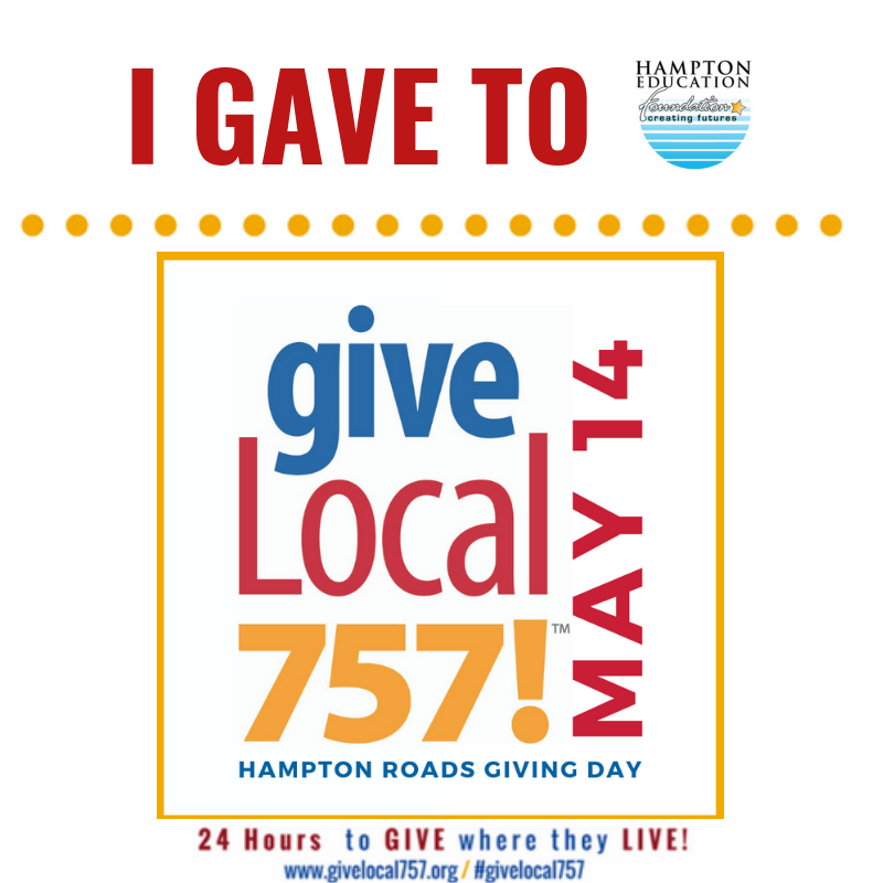 EducFoundation's tweet photo. Thank you for all of you who have given so far today. Every dollar raised stays right here in Hampton and impacts our students and teachers. #WeareHCS #GiveLocal757
https://t.co/NBRDVaL1FT https://t.co/v69J7iXDce
