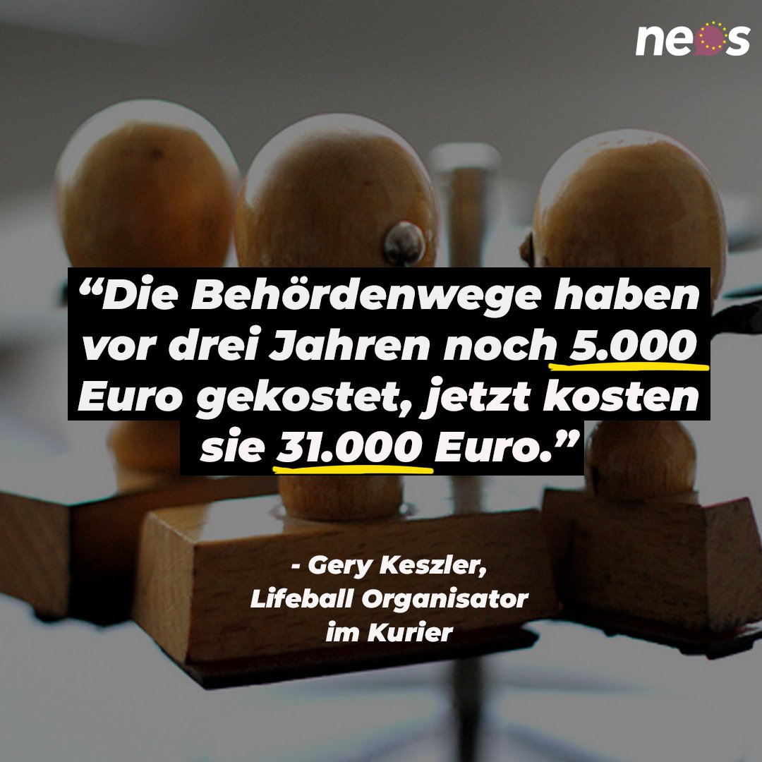 NeosWien's tweet photo. Der Veranstalter Gery Keszler hat das Ende des #Lifeballs unter anderem mit zu viel Bürokratie den steigenden Kosten dafür begründet 😡.
Statt Veranstalter immer stärker zur Kassa zu bitten, sollten Sie entlastet und unterstützt werden: Wir brauchen einen #Nachtbürgermeister! https://t.co/R8UknZcnOY