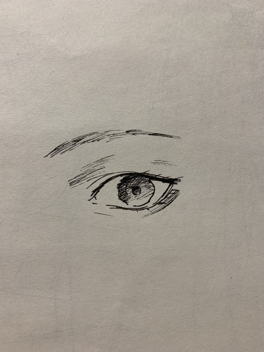 最近の目の描き方で気をつけてる事、涙袋は斜線で、あと眉毛はシャッシャッと描くようにしてる 