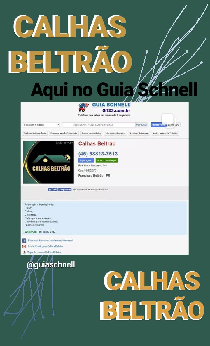 Guiaschnell's tweet photo. Calhas Beltrão de Francisco Beltrão no Guia Schnell 🛠️ .
.
.
.
.
#calhas #funilaria #aluminio #franciscobeltrao #publicidade #propaganda #marketing #mkt #publicidadepropaganda #guia #guiaschnell #g123 #telefone https://t.co/UAyC6YughU