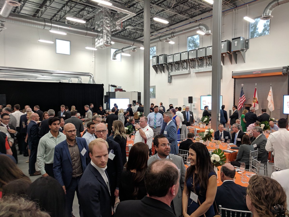 relativityspace's tweet photo. Relativity teammates traveled to Fort Lauderdale last week to congratulate @SintaviaInc on the opening of their new building! We were thrilled to be there to support this incredible #3DPrinting service bureau developing a “Factory of the Future.” #3DPrintTheFuture https://t.co/zjhGfsKSpU