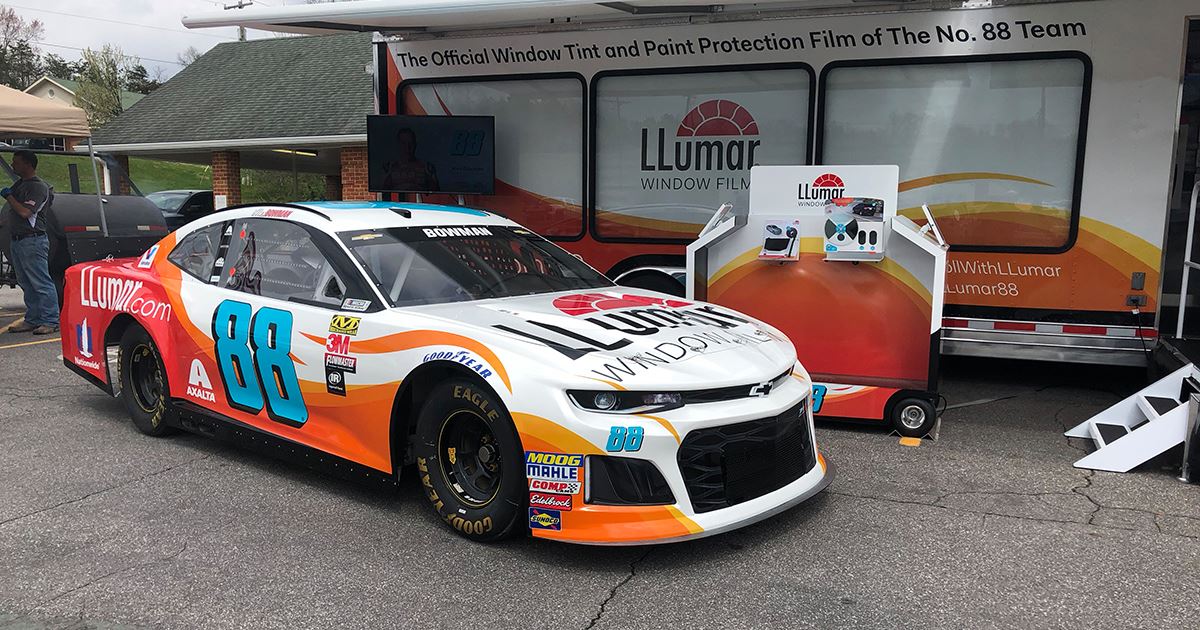 llumarfilms's tweet image. Want your chance to win a @NASCAR Heat 3 Game for XBOX or PlayStation?  The LLumar Trailer will be on the @TeamHendrick campus May 17 - 18, at 10am.  Simply snap a photo of you, your friends or family at the trailer &amp;amp; share it on Twitter using #LLumar88 for your chance to win.