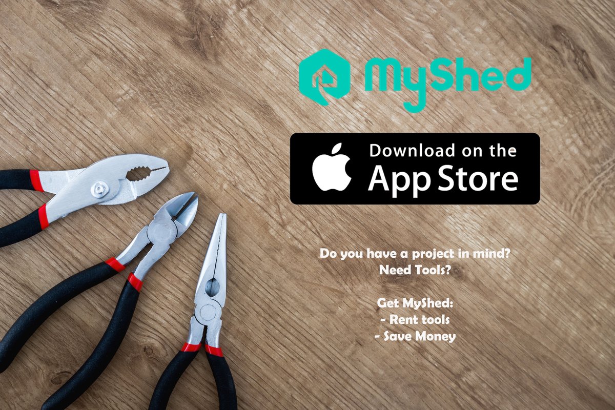 MyShed_UK's tweet photo. Download MyShed! Create a Shed. Rent tools. 
#sharingeconomy #Sustainability #peertopeer #peer2peer #createashed #makemoney https://t.co/dNCZQ8QY7X