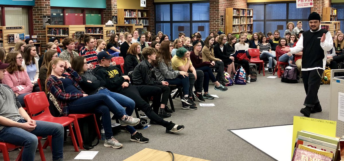 <a href="/TLDSB/">TLDSB</a> <a href="/FenelonFallsSS/">Fenelon Falls SS</a> Poetry Conference is underway with featured presenters Holly Painter and  Patrick de Belen and their special guests. Awesome spoken word poetry underway! <a href="/mrharringtonffs/">Christian Harrington</a>