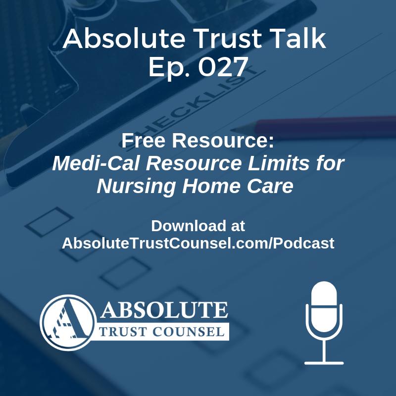 KirstenHowe's tweet photo. Wondering what #assets you’re allowed to have to be eligible for #MediCal? Our free checklist, Medi-Cal Resource Limits for Nursing Home Care, lists all the exempt assets you can have. Listen to our new #AbsoluteTrustTalk episode to gain access. >> https://t.co/SgUbhWq71d https://t.co/eJcBRWqv2I