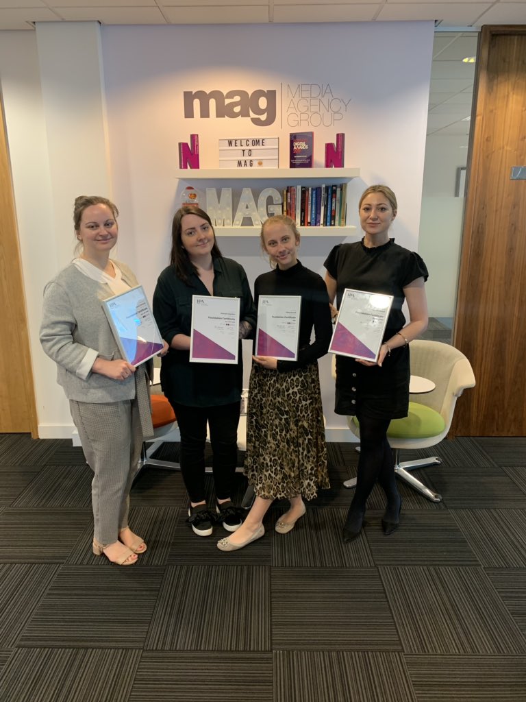 Great work is made by people, and here at MAG we have the best 🎊 Congratulations to some of the team who have received their <a href="/The_IPA/">Institute of Practitioners in Advertising (IPA)</a> Foundation Certificates as they strive to expand their knowledge and expertise in the UK’s advertising industry 🎓