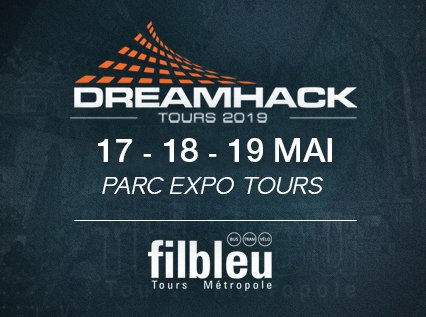 filbleu's tweet photo. [ÉVÉNEMENT]

#DreamHack #Tours #ParcExpos

🎮 Aujourd'hui débute la DreamHack :
📅 Du 17 au 19 mai 2019
📍 Parc des Expositions

🚋 Samedi &amp; dimanche, une navette est mise à disposition entre Gare de Tours et Parc des Expos.

Pour plus d'informations ➡️https://t.co/U6WzXqKFEZ https://t.co/yMskbP59da