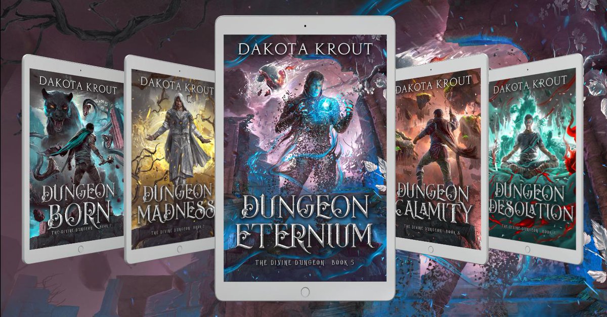 The preorder for the fifth Divine Dungeon, geni.us/DungeonEternium, is now live with the release coming May 31st! Pick up the newly relaunched series at a discount for a limited time (Dungeon Born is $0.99)! 

#litrpg #GameLit #amwritingfantasy #fantasybooks #eBookDeal #booksale