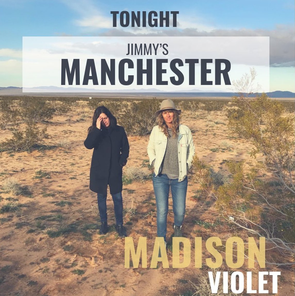 Tonight <a href="/jimmysMCR/">Jimmy's Manchester</a> the <a href="/madisonviolet/">Madison Violet</a> UK tour kicks off with <a href="/EmilyLockett4/">Emily Lockett</a> last few tickets available OTD. doors 7:30 see you there.