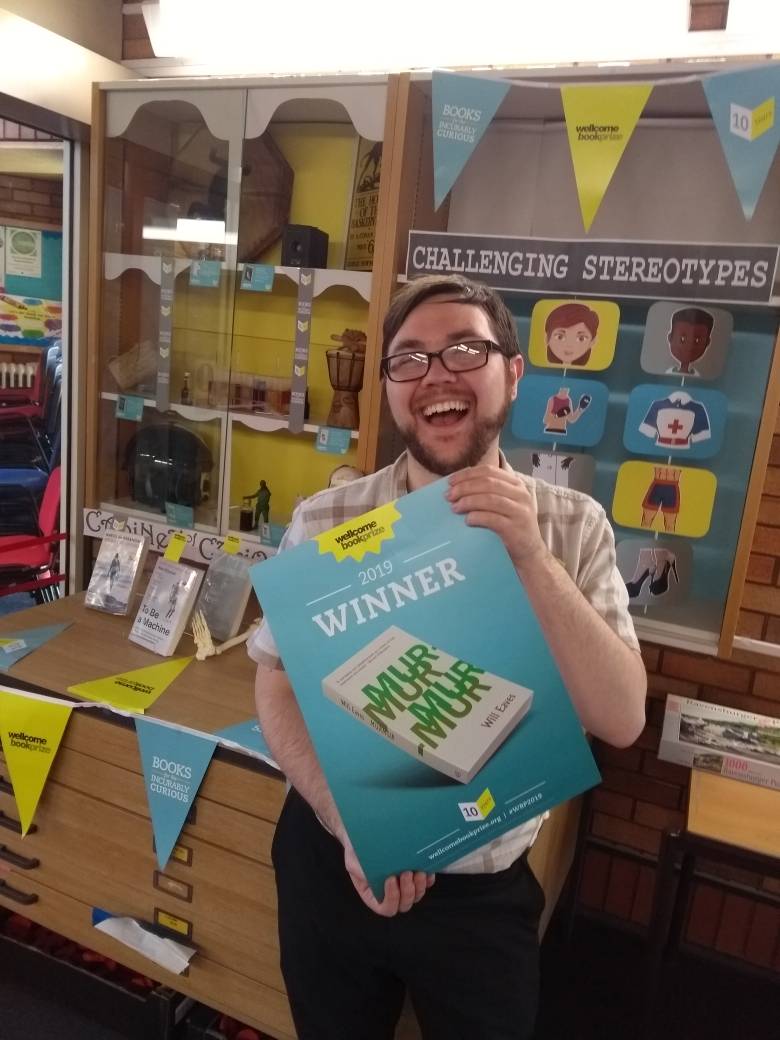 StaffsLibraries's tweet photo. We're super-excited at #PertonLibrary about @WillEaves winning the #WBP2019 Wellcome Book Prize for his novel Murmur! Check out our #curiousdisplay and be prepared to challenge some stereotypes @wellcomebkprize https://t.co/2bIRhj6aiz