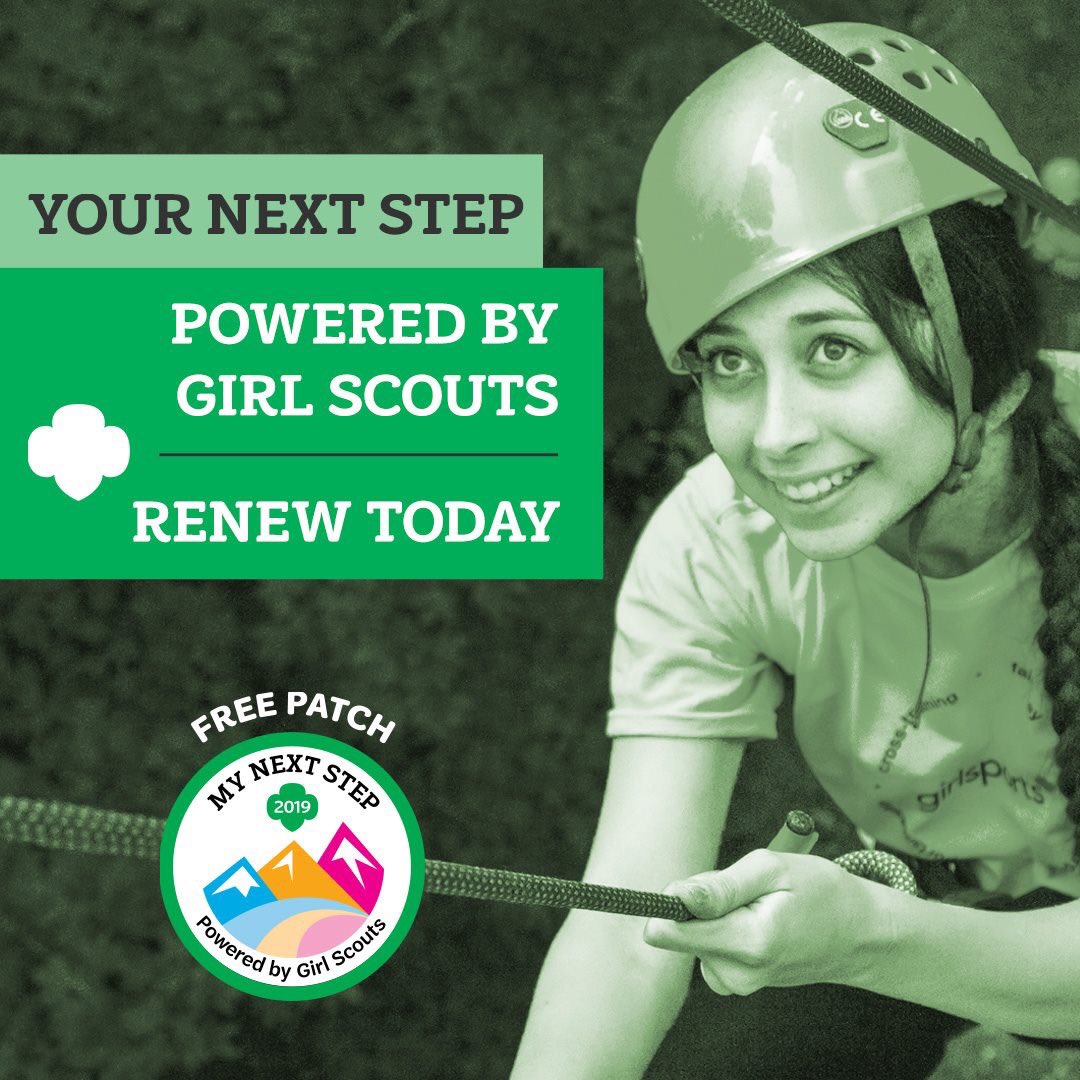 GSColo's tweet photo. . @girlscouts is for the bold, the driven, and the devoted. It’s for YOU! Another year of adventure awaits. Troops that renew at least 2 unrelated adults, 3 girls, & complete their Annual Troop Report by June 26 will earn a $25 credit to the #GirlScoutsofColorado Shop. #GSColo https://t.co/PFM8R8Ao5q