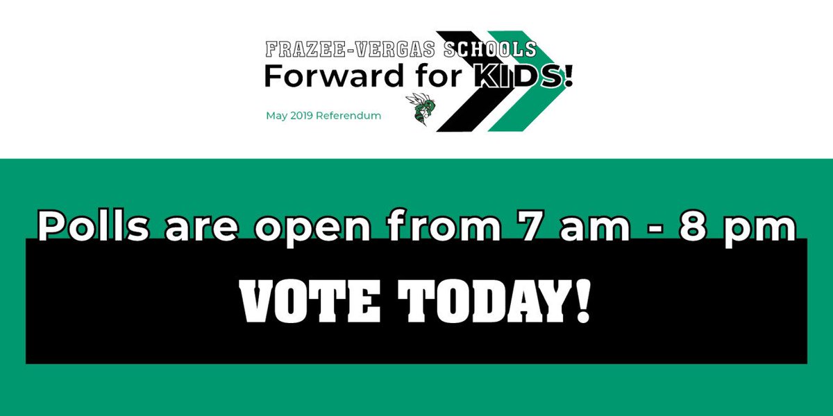 VOTE TODAY! Polls are open from 7 a.m. to 8 p.m. #FrazeeVergasForward
frazeevergasforward.com/vote