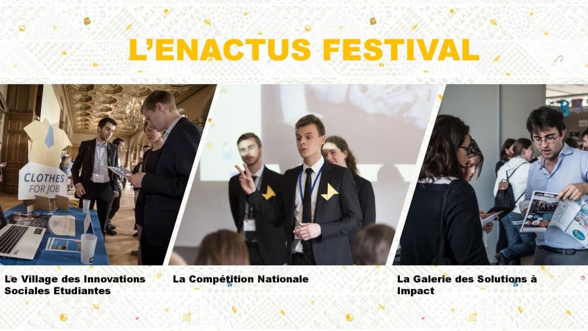📆 #EnactusFestival 27 &amp; 28 mai 📆
Venez rencontrer des jeunes engagé.e.s, networker &amp; faire le pleins d'idées innovantes ! Inscrivez-vous dès maintenant : buff.ly/2WG4bmB