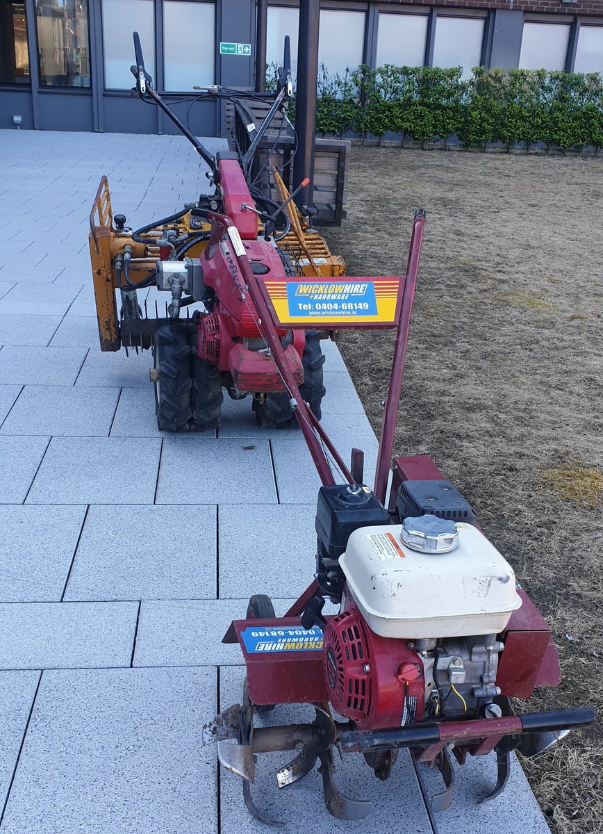 RewDublin's tweet photo. Garden is happening.. we have sod lifter in action taking top layer off before we spread some organic manure . #GreenerTwitter https://t.co/Yb1SDPfpYo