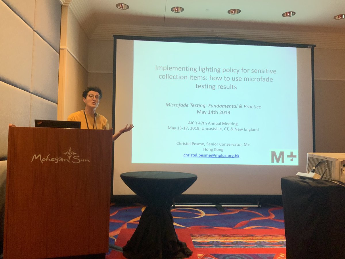 GOKConservator's tweet photo. -Christel Pesme is up next at #AICmtg19 #Microfade https://t.co/Eo3LBMFvcr
