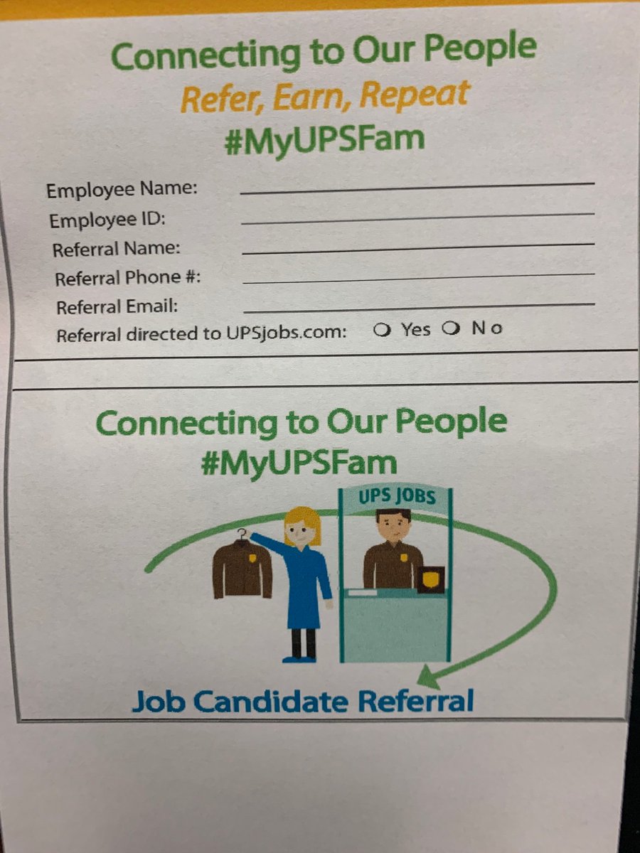 Ups_hh's tweet photo. UPS is always creating work opportunities! Refer your friends and family! https://t.co/JYZcPRbFxq