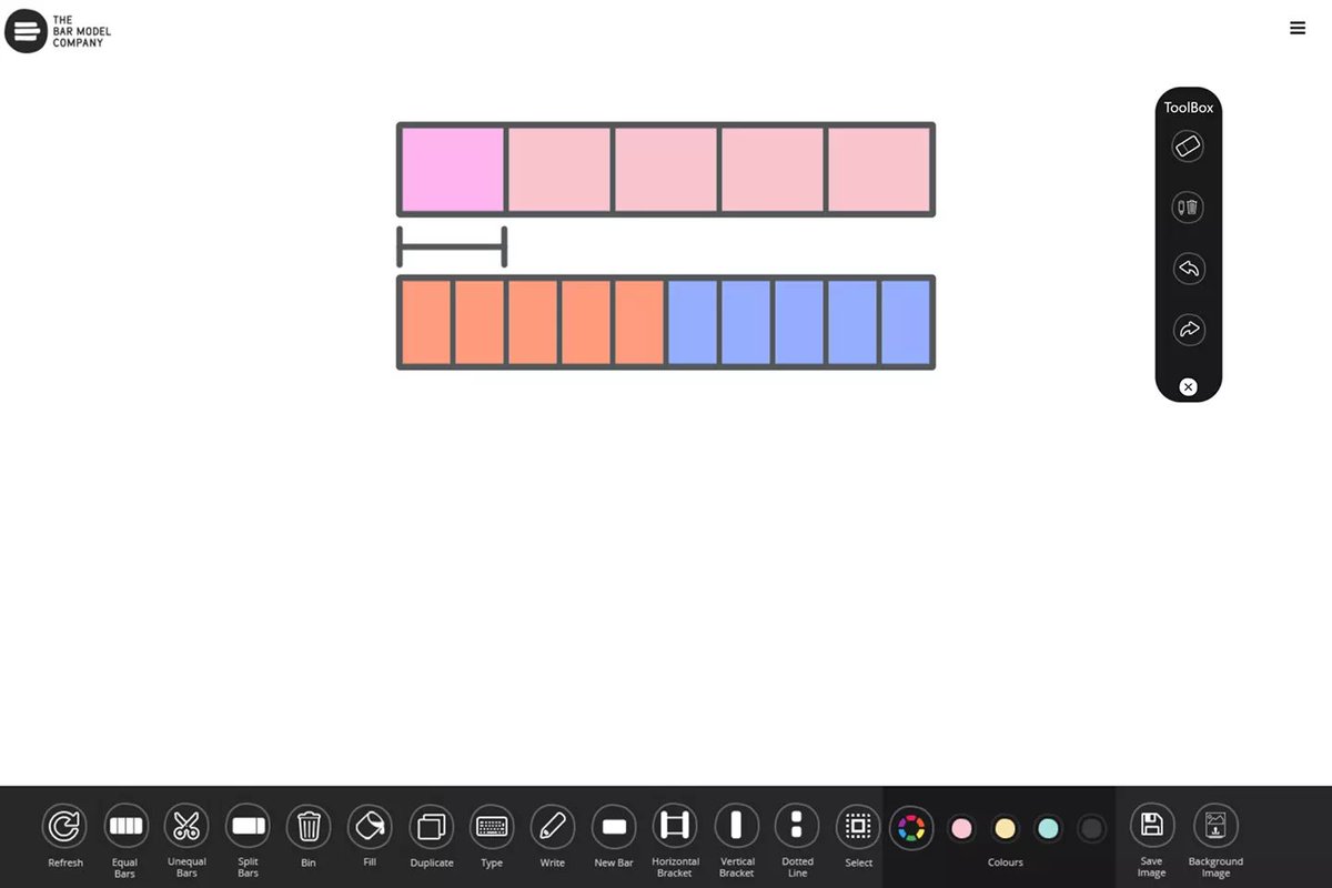 barmodels's tweet image. New #mathsapp #barmodellingapp #barmodelapp The Bar Models look very pretty don&apos;t  they? We&apos;re finding a lot of ways you can use the app.